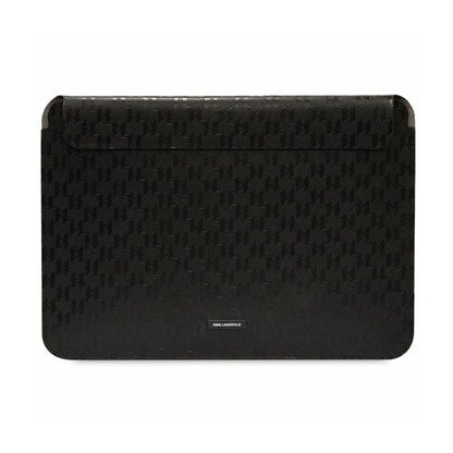 Karl Lagerfeld Saffiano Monogram Plaque Sleeve - 14" nešiojamojo kompiuterio dėklas (juodas)