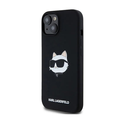 Karl Lagerfeld Silicone Choupette Head MagSafe – iPhone 15 Plus / 14 Plus dėklas (juodas)