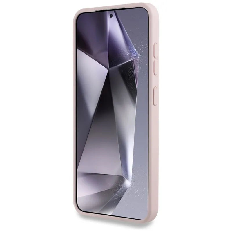 Karl Lagerfeld Silicone Double Heads And Circle MagSafe – dėklas Samsung Galaxy S25+ (rožinis)