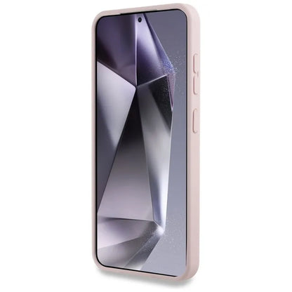 Karl Lagerfeld Silicone Double Heads And Circle MagSafe – dėklas Samsung Galaxy S25 (rožinis)