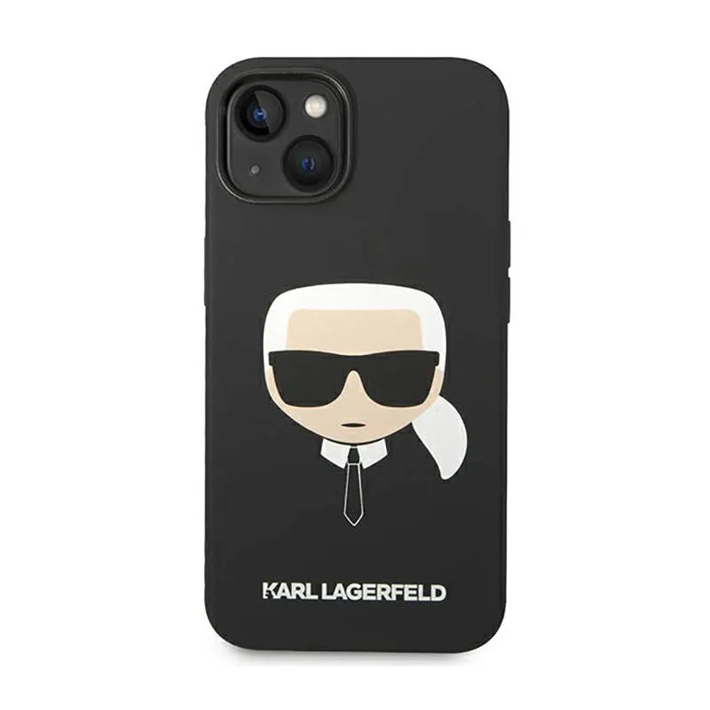 Karl Lagerfeld Silicone Ikonik Karl`s Head – dėklas, skirtas iPhone 14 Plus (juodas)