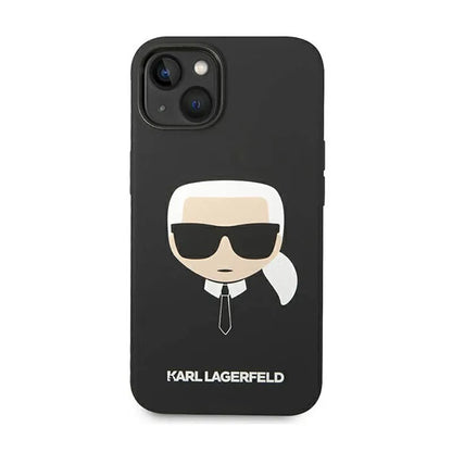 Karl Lagerfeld Silicone Ikonik Karl`s Head – dėklas, skirtas iPhone 14 Plus (juodas)