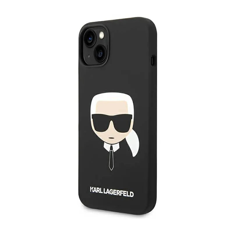 Karl Lagerfeld Silicone Ikonik Karl`s Head – dėklas, skirtas iPhone 14 Plus (juodas)