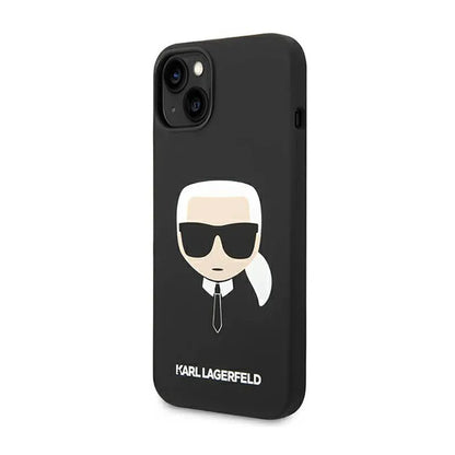 Karl Lagerfeld Silicone Ikonik Karl`s Head – dėklas, skirtas iPhone 14 Plus (juodas)