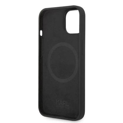Karl Lagerfeld Silicone Ikonik Karl's Head MagSafe - dėklas, skirtas iPhone 14 Plus (juodas)