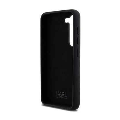 Karl Lagerfeld Silicone Ikonik Metal Pin – dėklas Samsung Galaxy S24 (juodas)