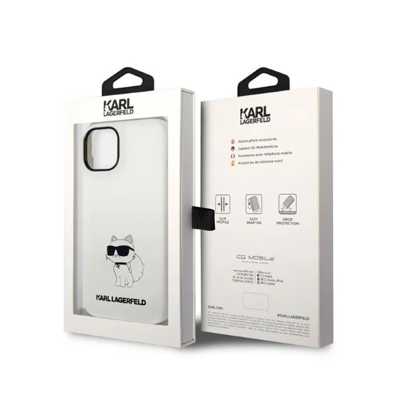 Karl Lagerfeld Silicone NFT Choupette – Dėklas, skirtas iPhone 14 Plus (baltas)