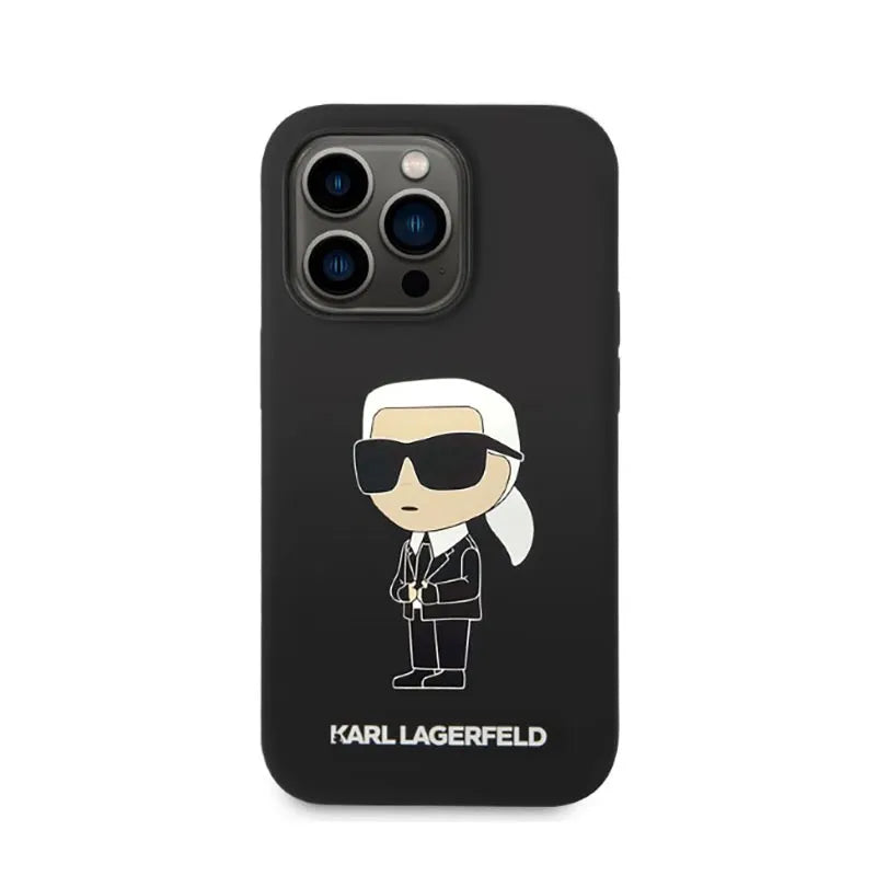 Karl Lagerfeld Silicone NFT Ikonik – dėklas skirtas iPhone 14 Pro (juodas)