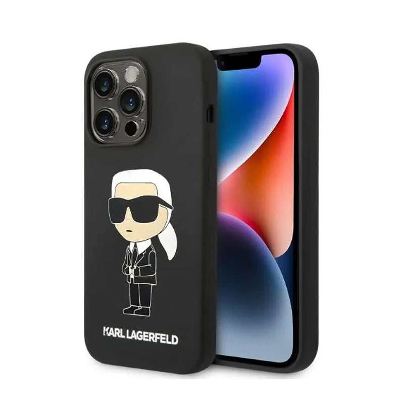 Karl Lagerfeld Silicone NFT Ikonik – dėklas skirtas iPhone 14 Pro (juodas)