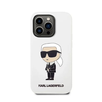 Karl Lagerfeld Silicone NFT Ikonik – dėklas, skirtas iPhone 14 Pro Max (baltas)