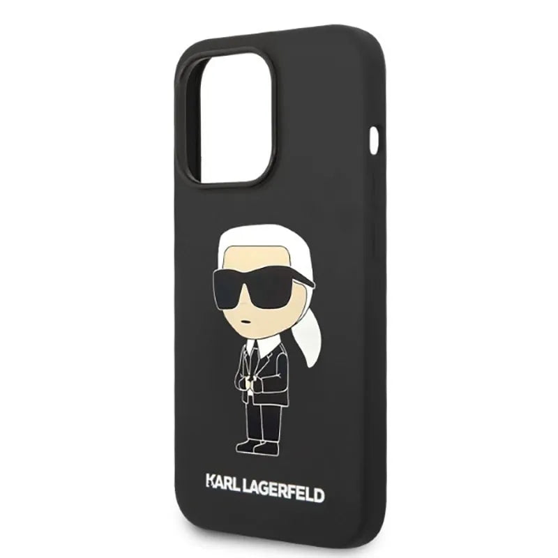 Karl Lagerfeld Silicone NFT Ikonik MagSafe - Dėklas, skirtas iPhone 14 Pro (juodas)