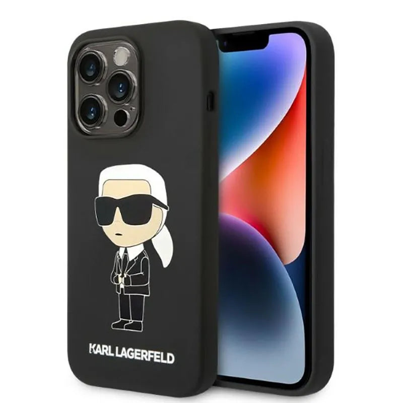 Karl Lagerfeld Silicone NFT Ikonik MagSafe - Dėklas, skirtas iPhone 14 Pro (juodas)