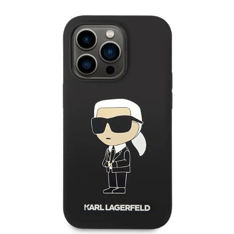 Karl Lagerfeld Silicone NFT Ikonik MagSafe - Dėklas, skirtas iPhone 14 Pro (juodas)