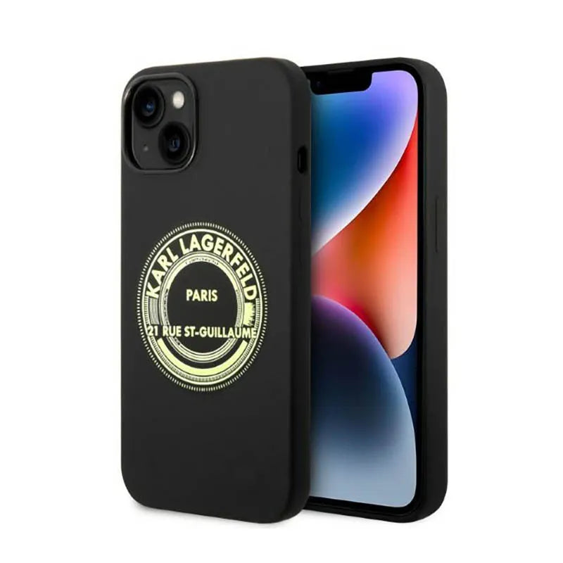 Karl Lagerfeld Silicone RSG – dėklas, skirtas iPhone 14 Plus (juodas)