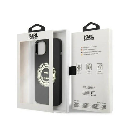 Karl Lagerfeld Silicone RSG – dėklas, skirtas iPhone 14 Plus (juodas)