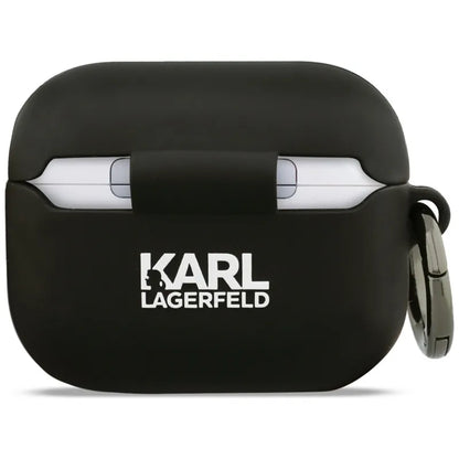 Karl Lagerfeld Silikoninė Karl galvos 3D - AirPods Pro 3 dėklas (Juodas)