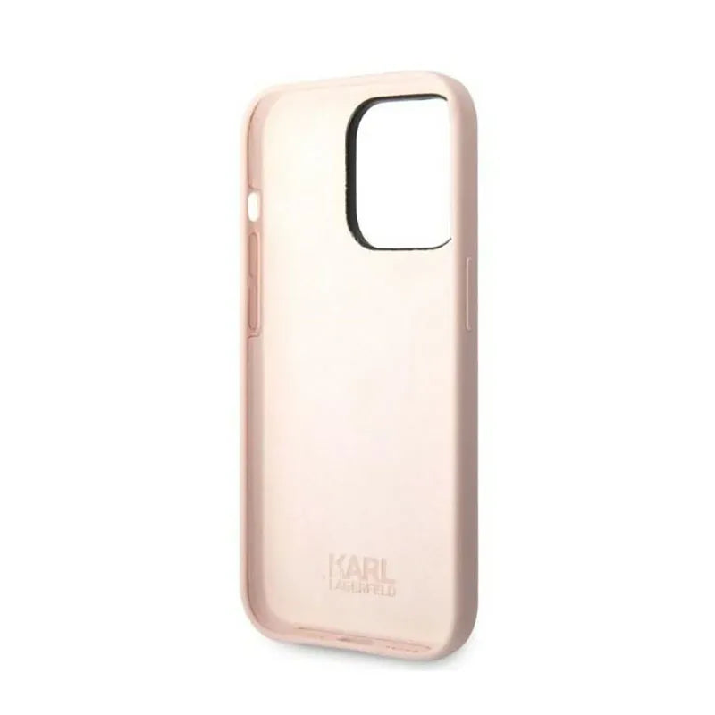 Karl Lagerfeld silikoninis dėklas NFT Ikonik – skirtas „iPhone 14 Pro“ (rožinis)