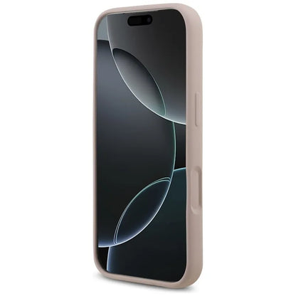 Karl Lagerfeld Silikoninis dėklas su Karl & Choupette žiedu MagSafe iPhone 17 Pro (rožinis)
