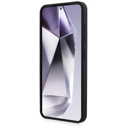 Karl Lagerfeld Silikoninis dvigubos galvutės ir apskritimo „MagSafe“ – dėklas, skirtas „Samsung Galaxy S25“ (juodas)