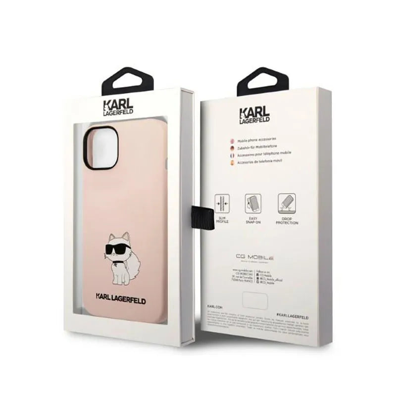 Karl Lagerfeld silikoninis NFT Choupette – dėklas, skirtas iPhone 14 Plus (rožinis)