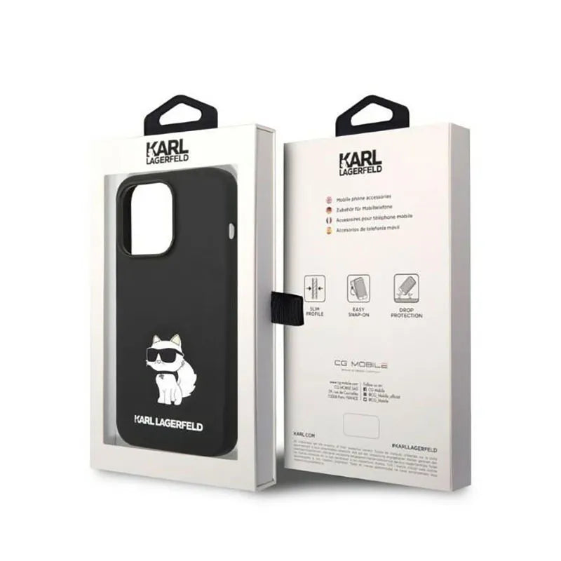 Karl Lagerfeld Silikoninis NFT Choupette – dėklas, skirtas „iPhone 14 Pro Max“ („Black“)