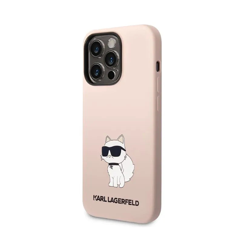 Karl Lagerfeld Silikoninis NFT Choupette - dėklas, skirtas iPhone 14 Pro Max (rožinis)