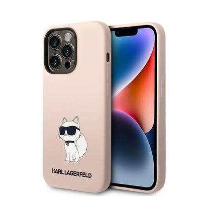 Karl Lagerfeld Silikoninis NFT Choupette - dėklas, skirtas iPhone 14 Pro Max (rožinis)