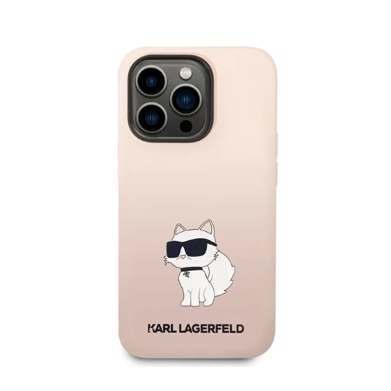 Karl Lagerfeld Silikoninis NFT Choupette - dėklas, skirtas iPhone 14 Pro Max (rožinis)