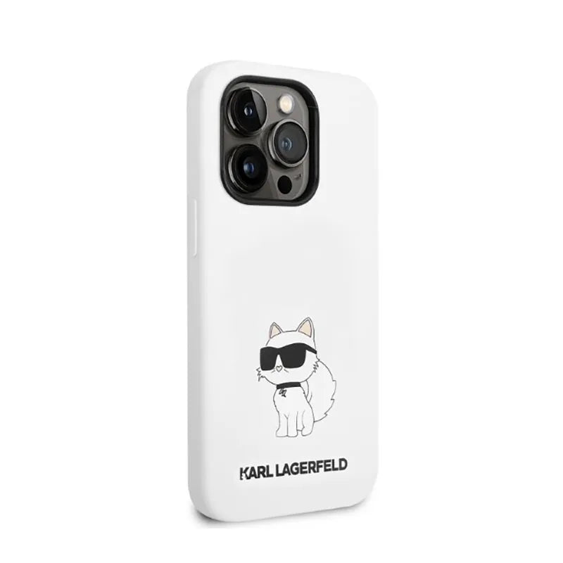 Karl Lagerfeld silikoninis NFT Choupette – dėklas, skirtas „iPhone 14 Pro“ („White“)