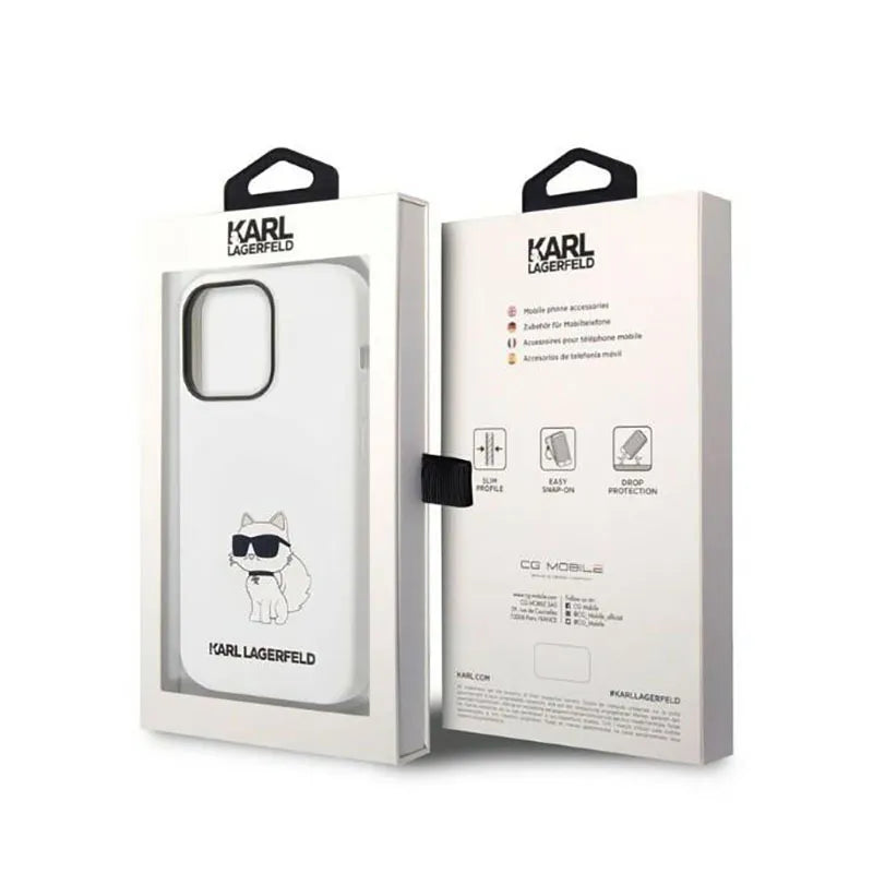 Karl Lagerfeld silikoninis NFT Choupette – dėklas, skirtas „iPhone 14 Pro“ („White“)