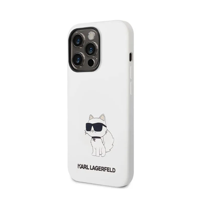 Karl Lagerfeld silikoninis NFT Choupette – dėklas, skirtas „iPhone 14 Pro“ („White“)