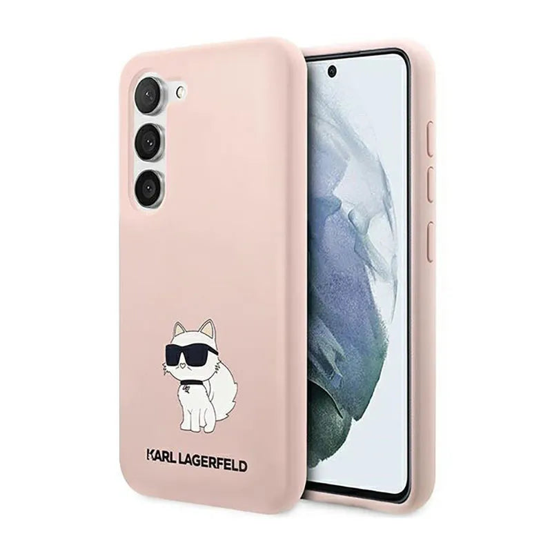 Karl Lagerfeld Silikoninis NFT Choupette – dėklas, skirtas Samsung Galaxy S23+ (Rožinis)