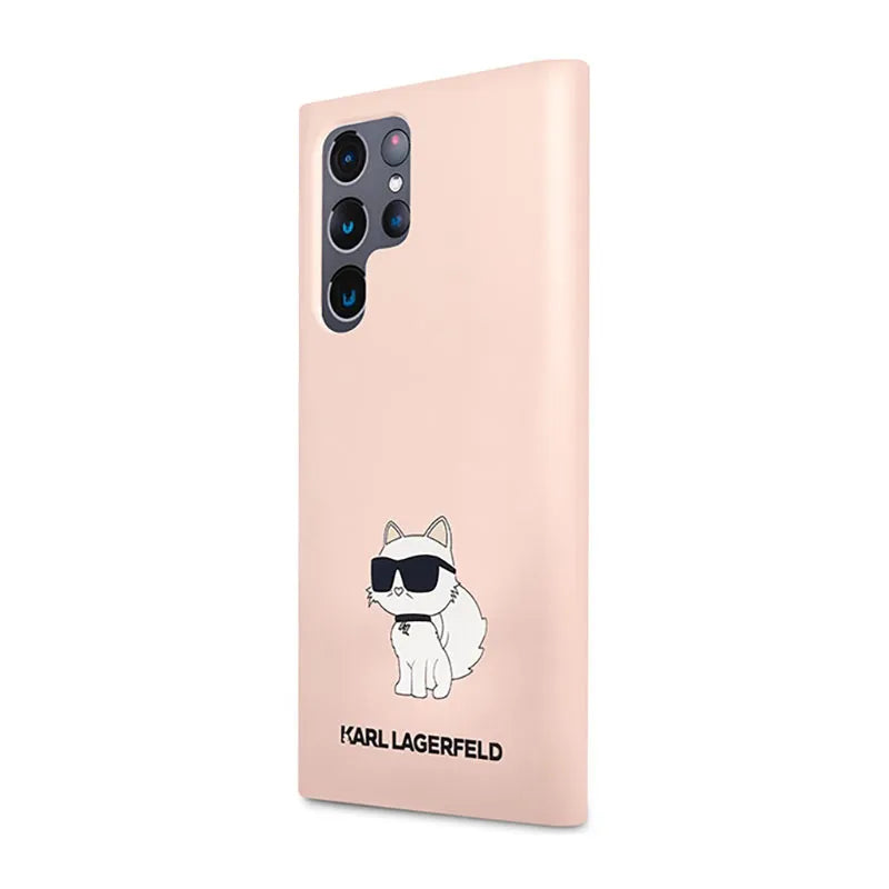 Karl Lagerfeld silikoninis NFT Choupette – dėklas, skirtas Samsung Galaxy S23 Ultra (rožinis)