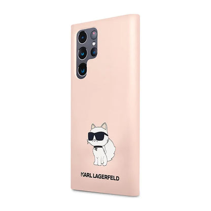 Karl Lagerfeld silikoninis NFT Choupette – dėklas, skirtas Samsung Galaxy S23 Ultra (rožinis)