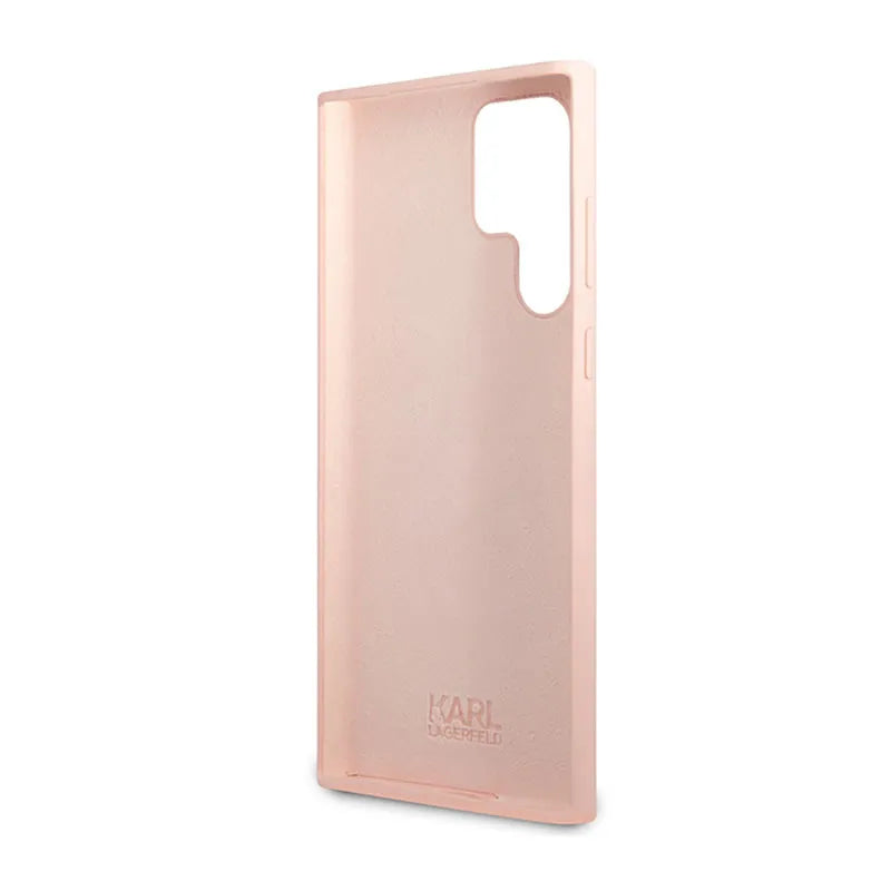 Karl Lagerfeld silikoninis NFT Choupette – dėklas, skirtas Samsung Galaxy S23 Ultra (rožinis)