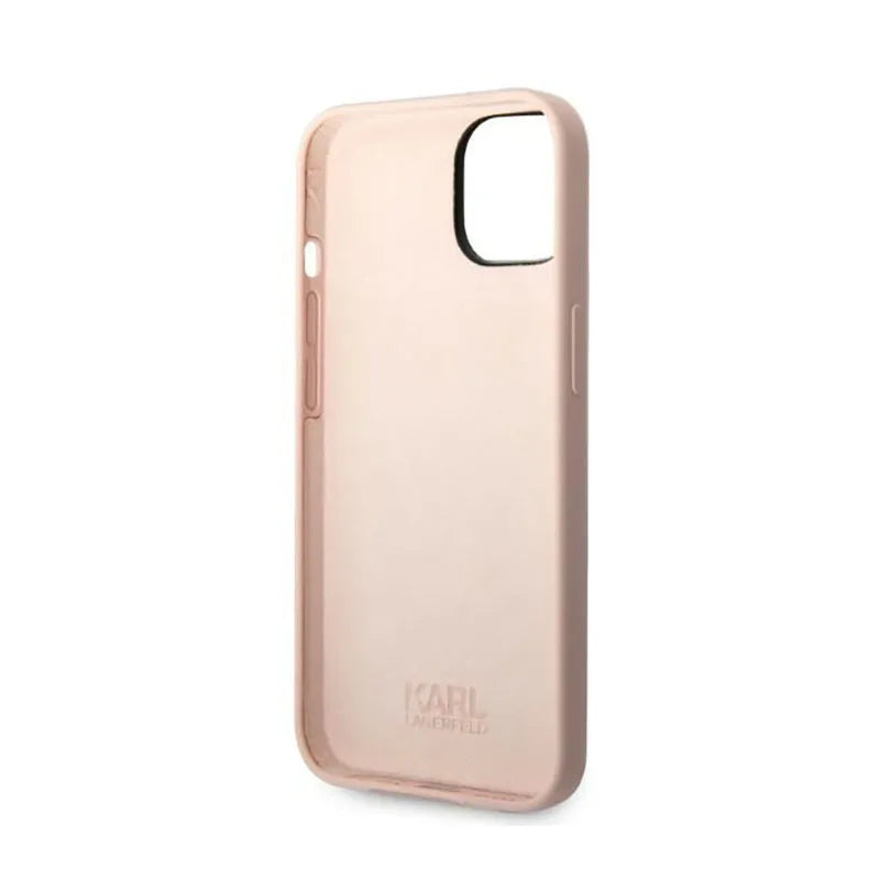 Karl Lagerfeld silikoninis NFT Ikonik - dėklas, skirtas „iPhone 14 Plus“ (rožinės spalvos)