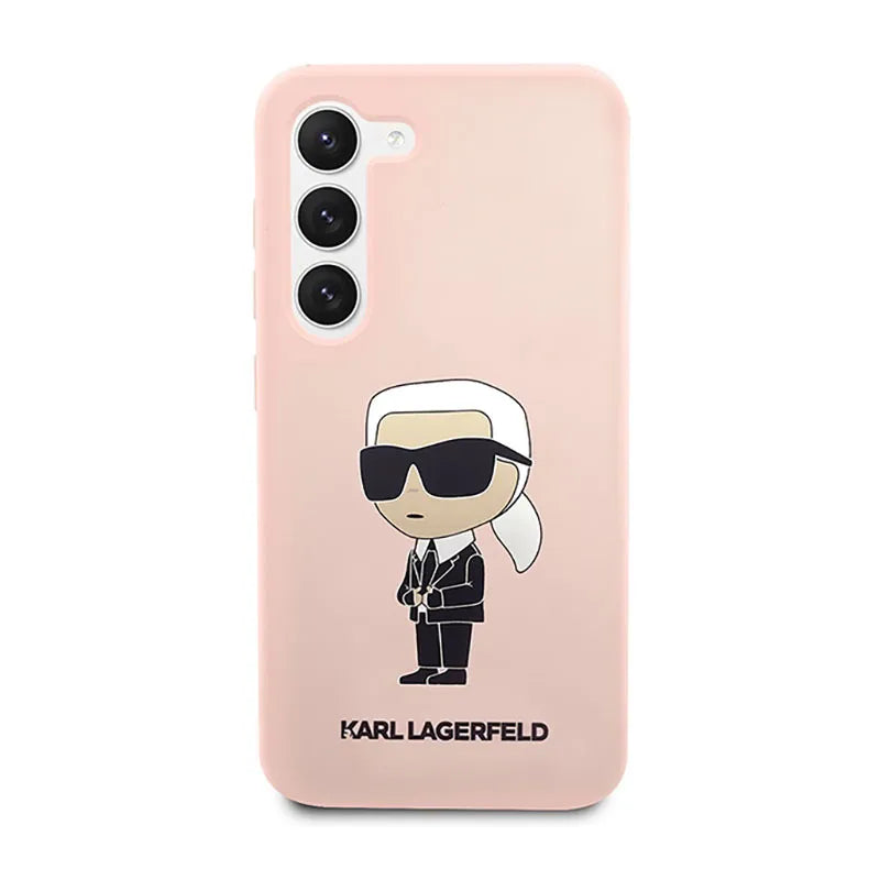 Karl Lagerfeld silikoninis NFT Ikonik – dėklas, skirtas Samsung Galaxy S23 (rožinis)