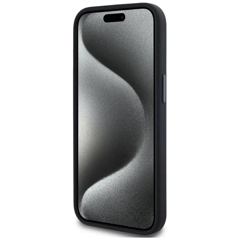 Karl Lagerfeld silikoninis "Shadow Metal Initial MagSafe" - dėklas iPhone 15 (juodas)