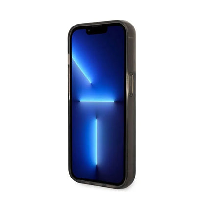 Karl Lagerfeld skysti blizgučiai NFT Choupette galva – dėklas iPhone 14 Pro (juodas)