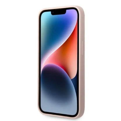 Karl Lagerfeld Skysto Silikono Karl & Choupette MagSafe dėklas, skirtas iPhone 14 Pro Max (Rožinė)