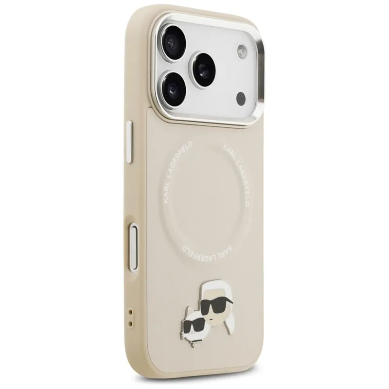 Karl Lagerfeld Smeigtukai Karl & Choupette MagSafe - Dėklas iPhone 17 Pro (smėlio spalvos)