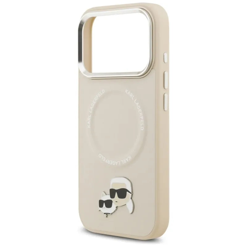 Karl Lagerfeld Smeigtukai Karl & Choupette MagSafe - Dėklas iPhone 17 Pro (smėlio spalvos)