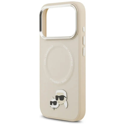 Karl Lagerfeld Smeigtukai Karl & Choupette MagSafe - Dėklas iPhone 17 Pro (smėlio spalvos)