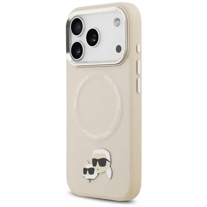 Karl Lagerfeld Smeigtukai Karl & Choupette MagSafe - Dėklas iPhone 17 Pro (smėlio spalvos)