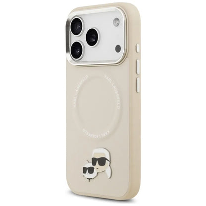 Karl Lagerfeld Smeigtukai Karl & Choupette MagSafe - Dėklas iPhone 17 Pro (smėlio spalvos)