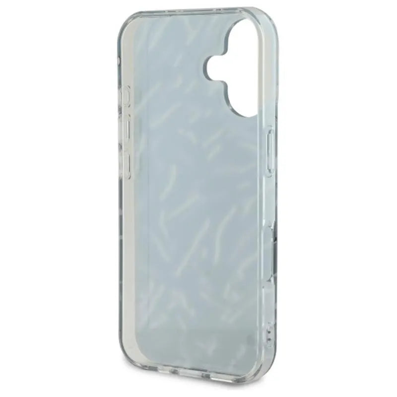 Karl Lagerfeld Zebra su virve - dėklas skirtas iPhone 16 (violetinis)