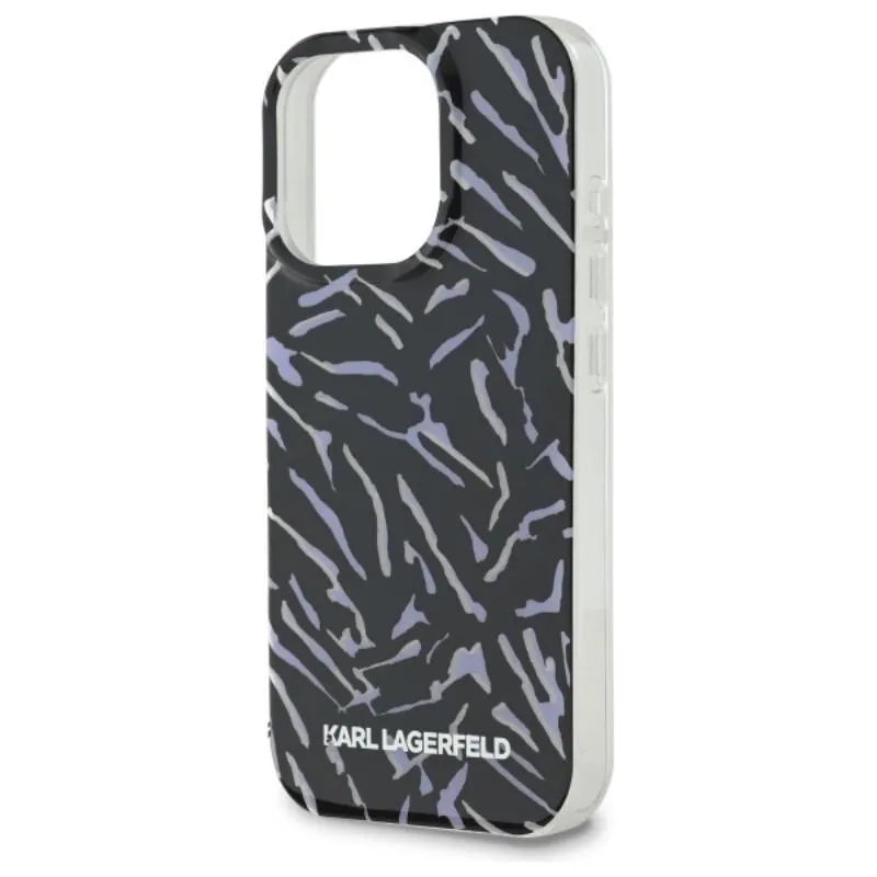 Karl Lagerfeld Zebra su virvele - dėklas iPhone 16 Pro (violetinė)