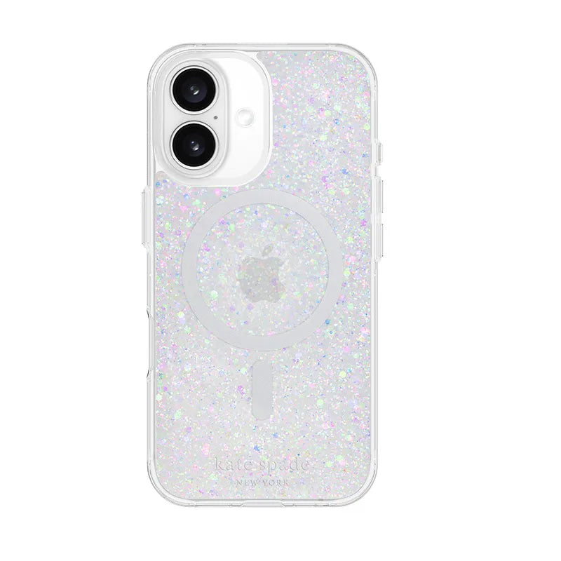 Kate Spade New York Apsauginis dėklas suderinamas su MagSafe – skirtas iPhone 16 (Stambūs blizgučiai)