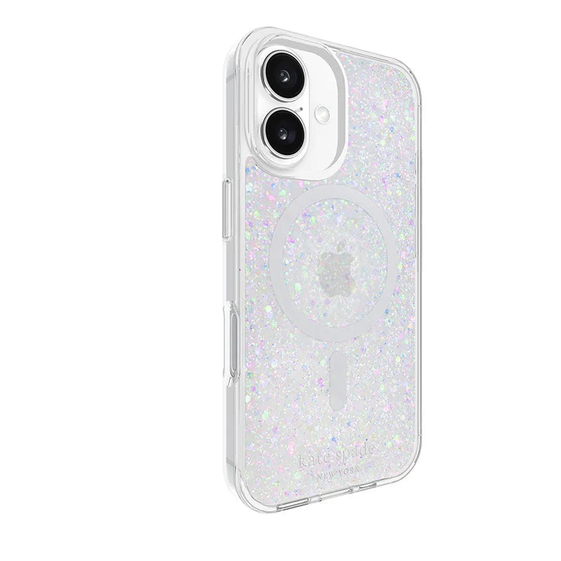 Kate Spade New York Apsauginis dėklas suderinamas su MagSafe – skirtas iPhone 16 (Stambūs blizgučiai)