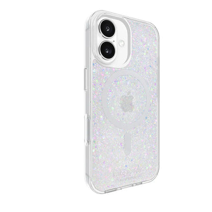 Kate Spade New York Apsauginis dėklas suderinamas su MagSafe – skirtas iPhone 16 (Stambūs blizgučiai)